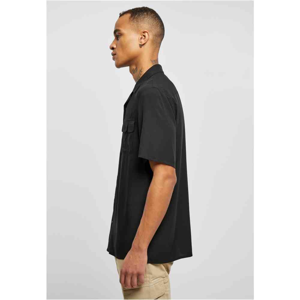 Urban Classics - Viscose Camp Chemisier - Noir